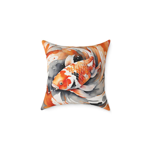 Koi Carp 02 Poly Pillow - Natures Beauty Design