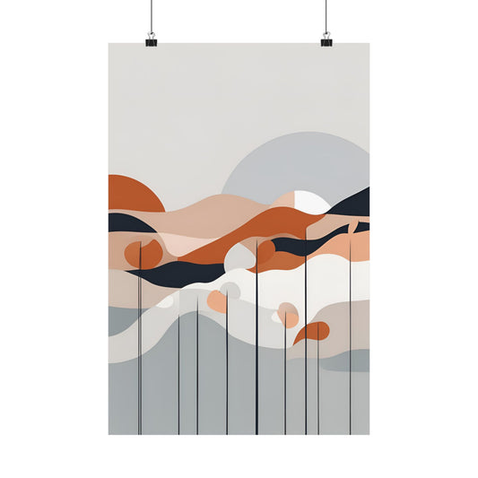 Retro abstract 2 Matte Vertical Posters