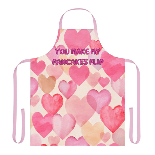 You Make My Pancakes Flip Valentines Apron, 5-Color Straps