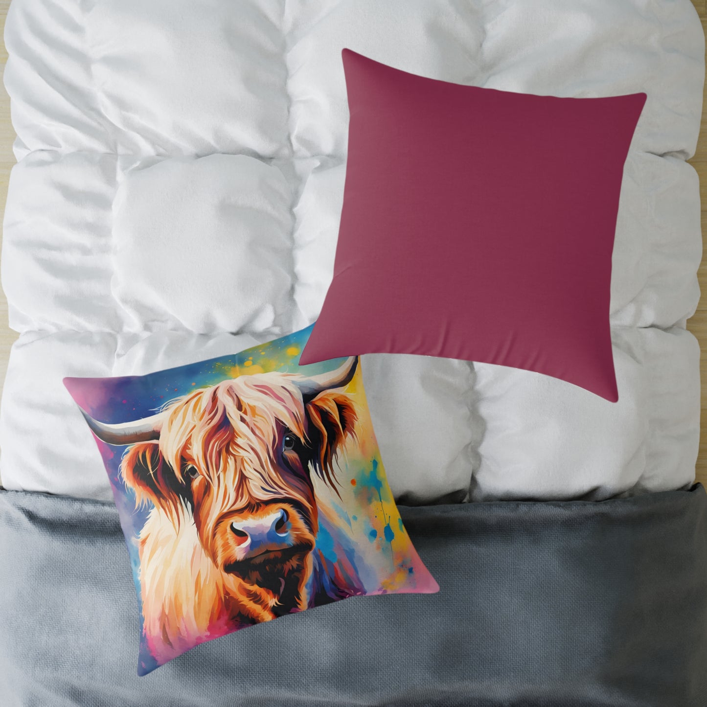 Highland Cow 03 Poly Pillow - Natures Beauty Design