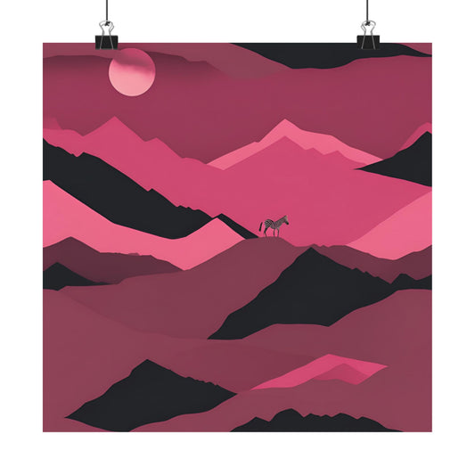 Lone Collection Zebra 11 Matte Square Posters