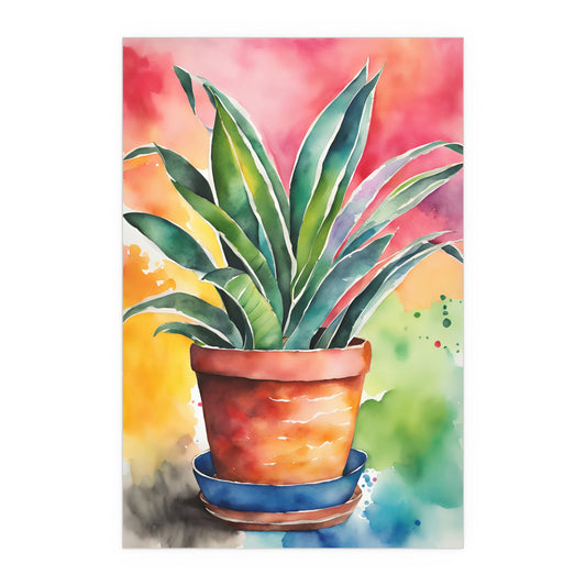Multicolored Pot Plant 10 Indoor and Outdoor Silk Poster