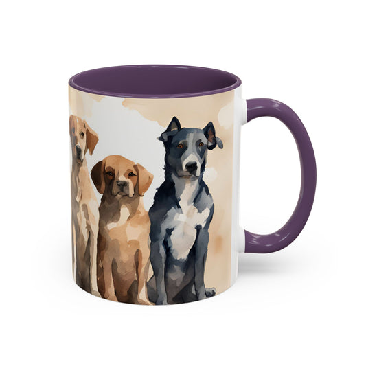 Doggies in a Row 3 Accent Mug 11oz