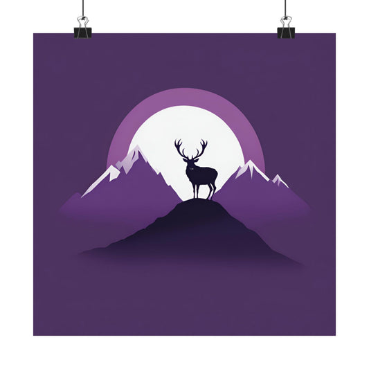 Lone Collection Stag 8 Matte Square Posters