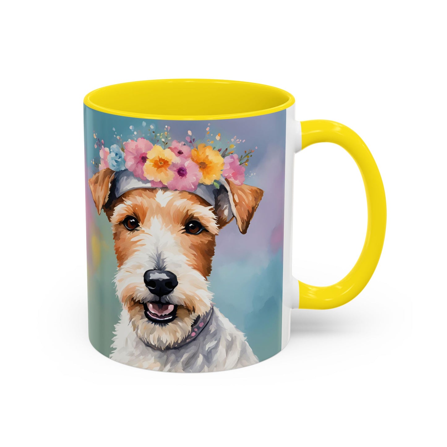 Fox Terrier 02 Accent Coffee Mug - Dog Lover Gift