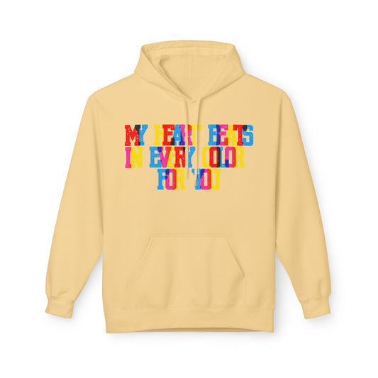 My Heart Beats In Every Color For You Unisex Valentines Hoodie