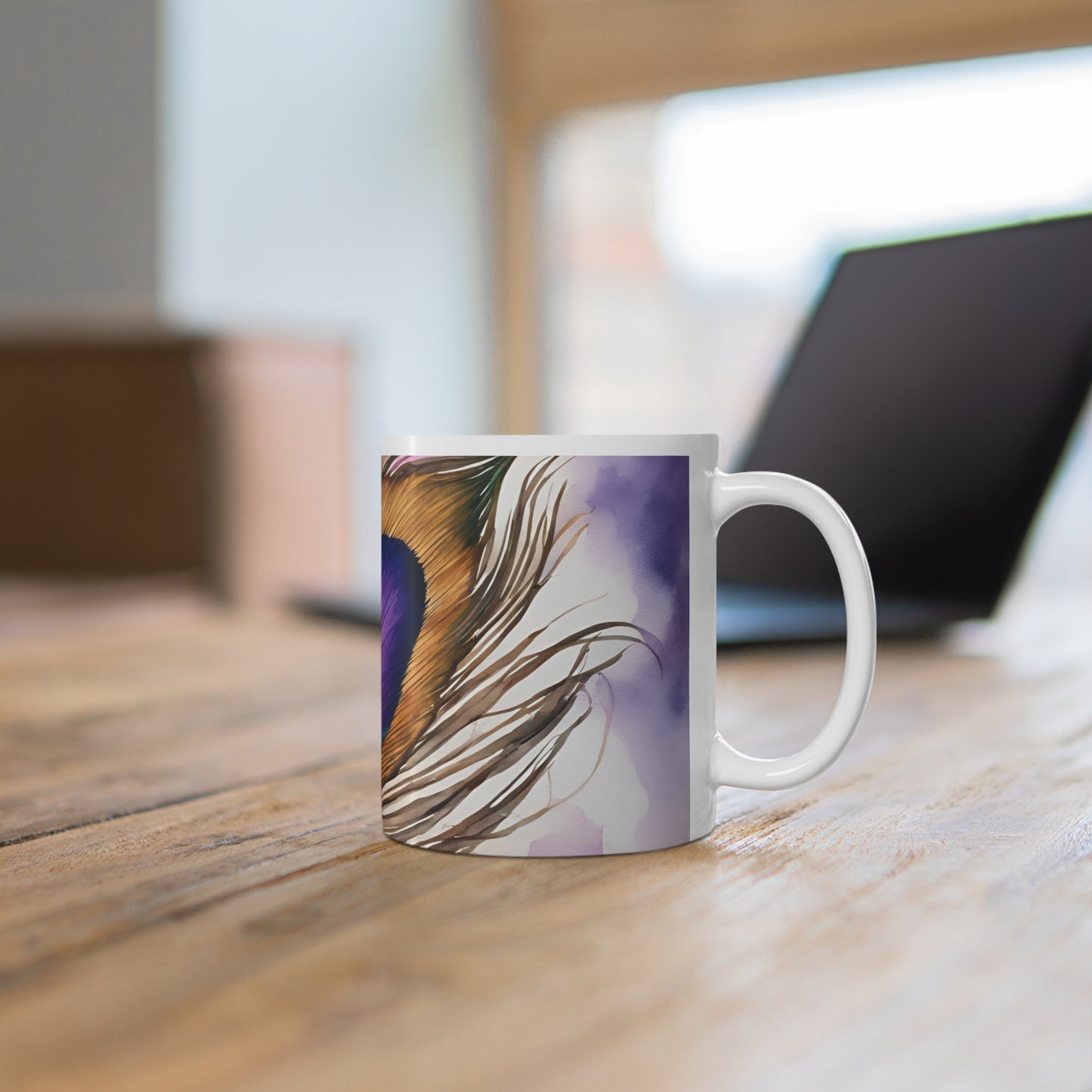 Peacock Feather 05 Mug - Nature's Beauty Collection