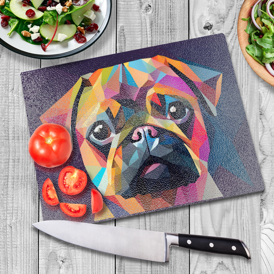 Poly Pug 01 Glass Chopping Board