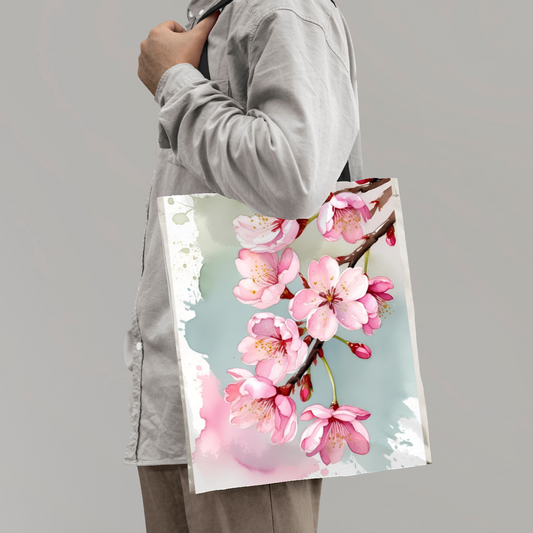 Cherry Blossom 02 Poly Cotton Tote Bag