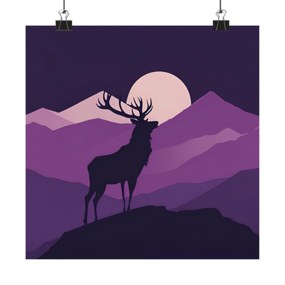 Lone Collection Stag 4 Matte Square Posters