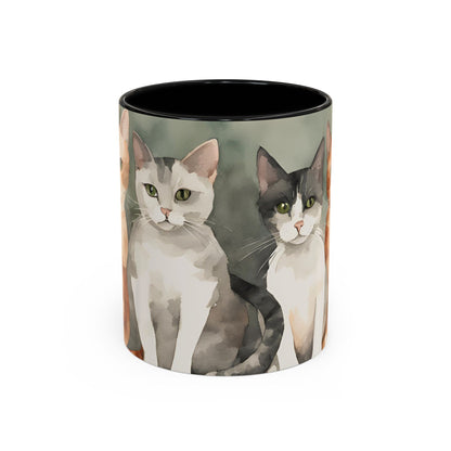 Kitties in a Row 1 Accent Mug 11oz