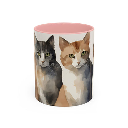 Kitties in a Row 2 Accent Mug 11oz