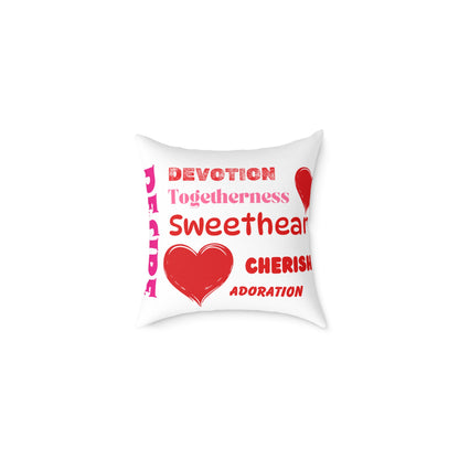 Sweetheart Words Poly Pillow
