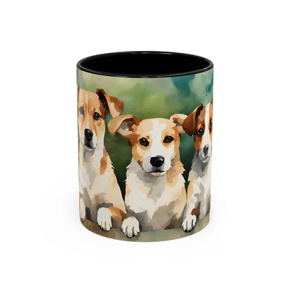 Multicoloured Doggies 12 Accent Mug 11oz