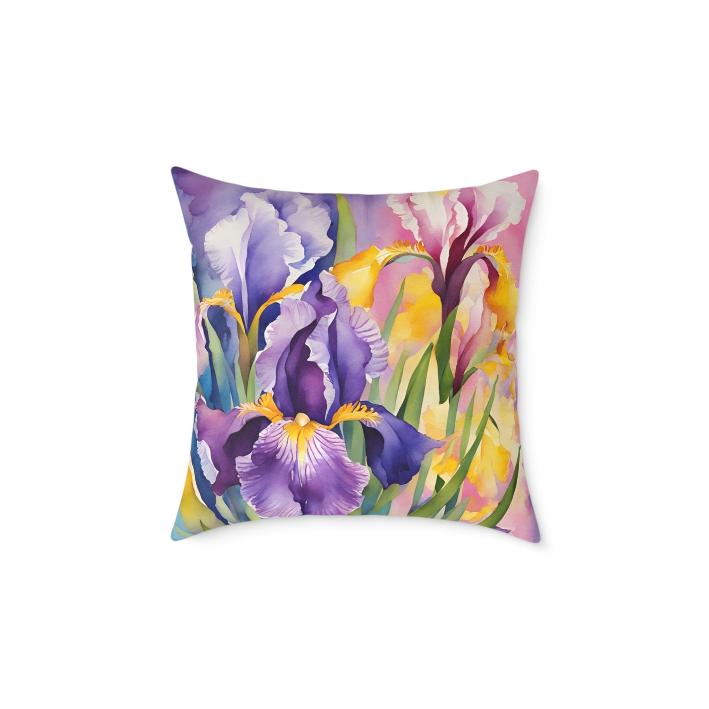 Irises 03 Poly Pillow - Natures Beauty Design