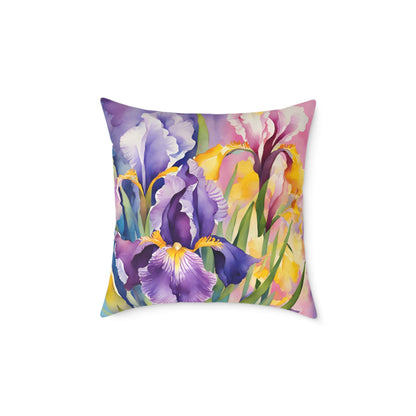 Irises 03 Poly Pillow - Natures Beauty Design