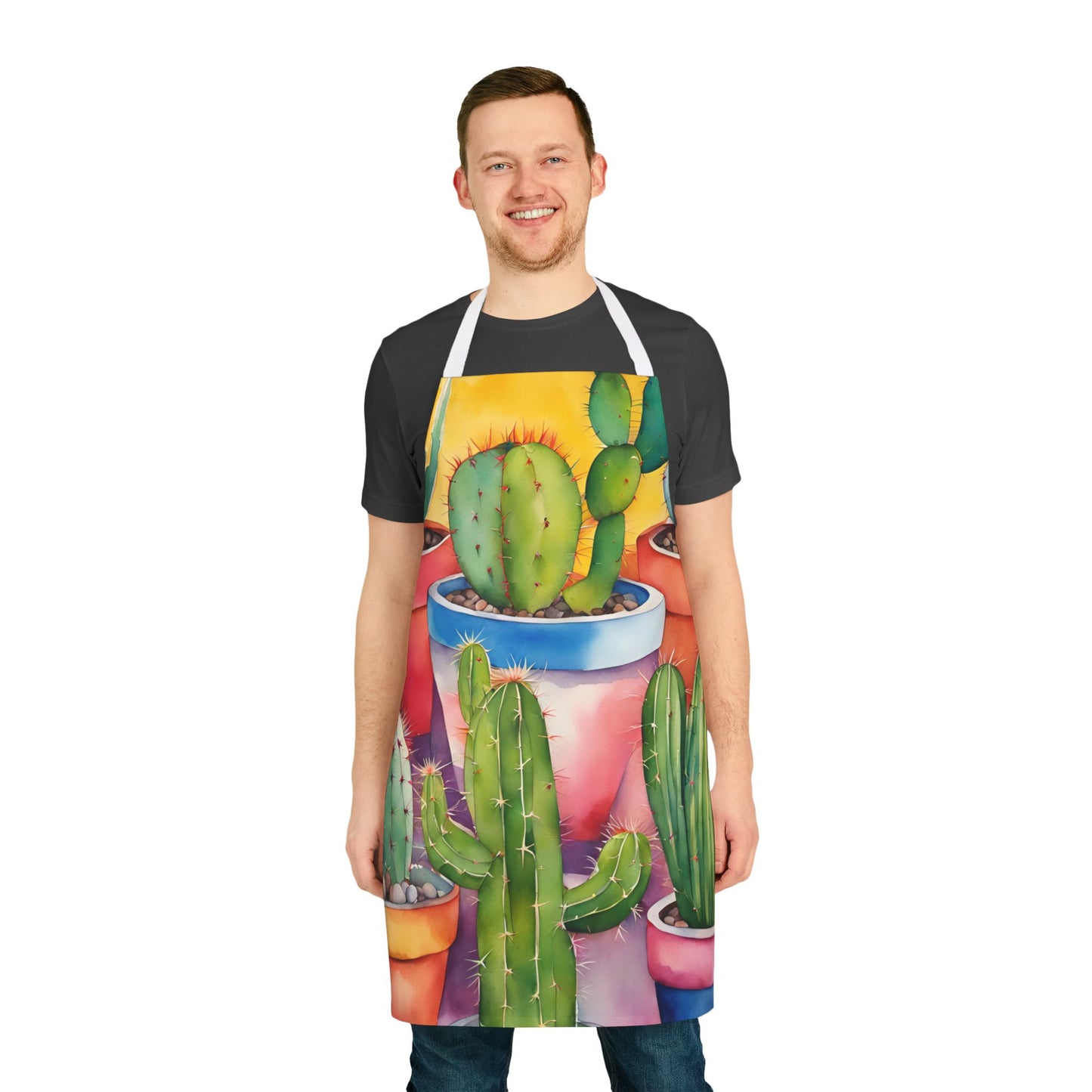 Multi Cacti 4 Adult Apron (AOP)