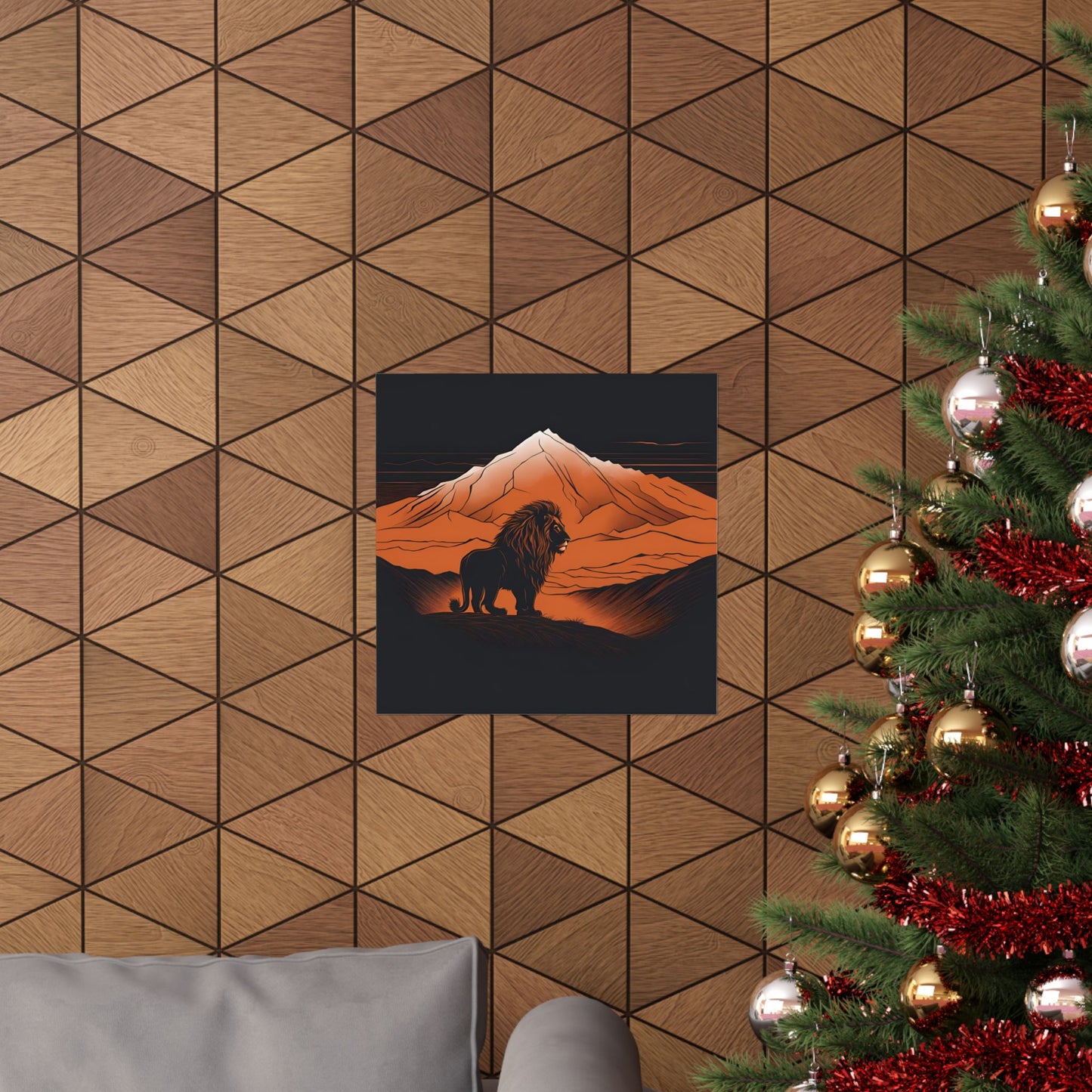 Lone Collection Lion 1 Matte Square Posters