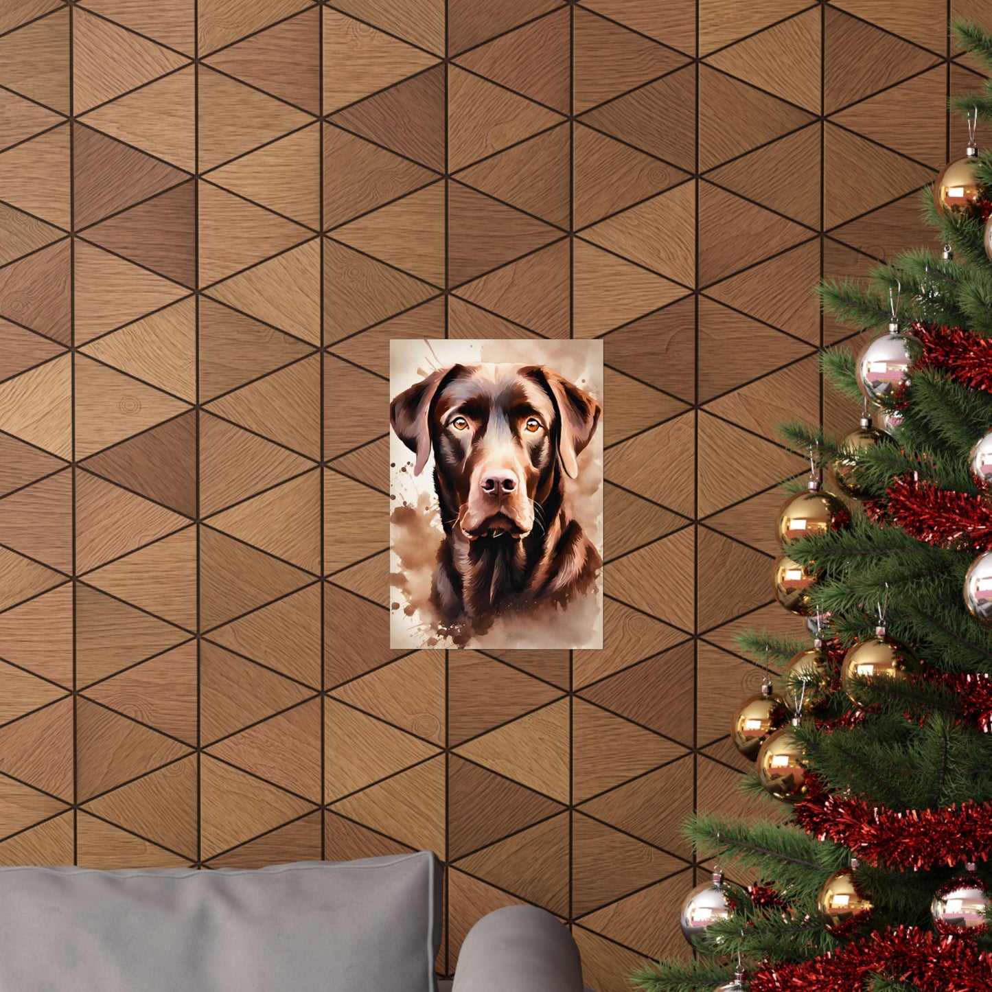 Dogs Chocolate Labrador 01 Matte Vertical Poster