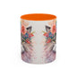 Floral Siamese Cat 03 Accent Coffee Mug - 11oz Perfect for Cat Lovers & Gifts