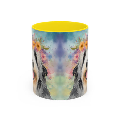 Bearded Collie 02 Accent Coffee Mug - Dog Lover Gift