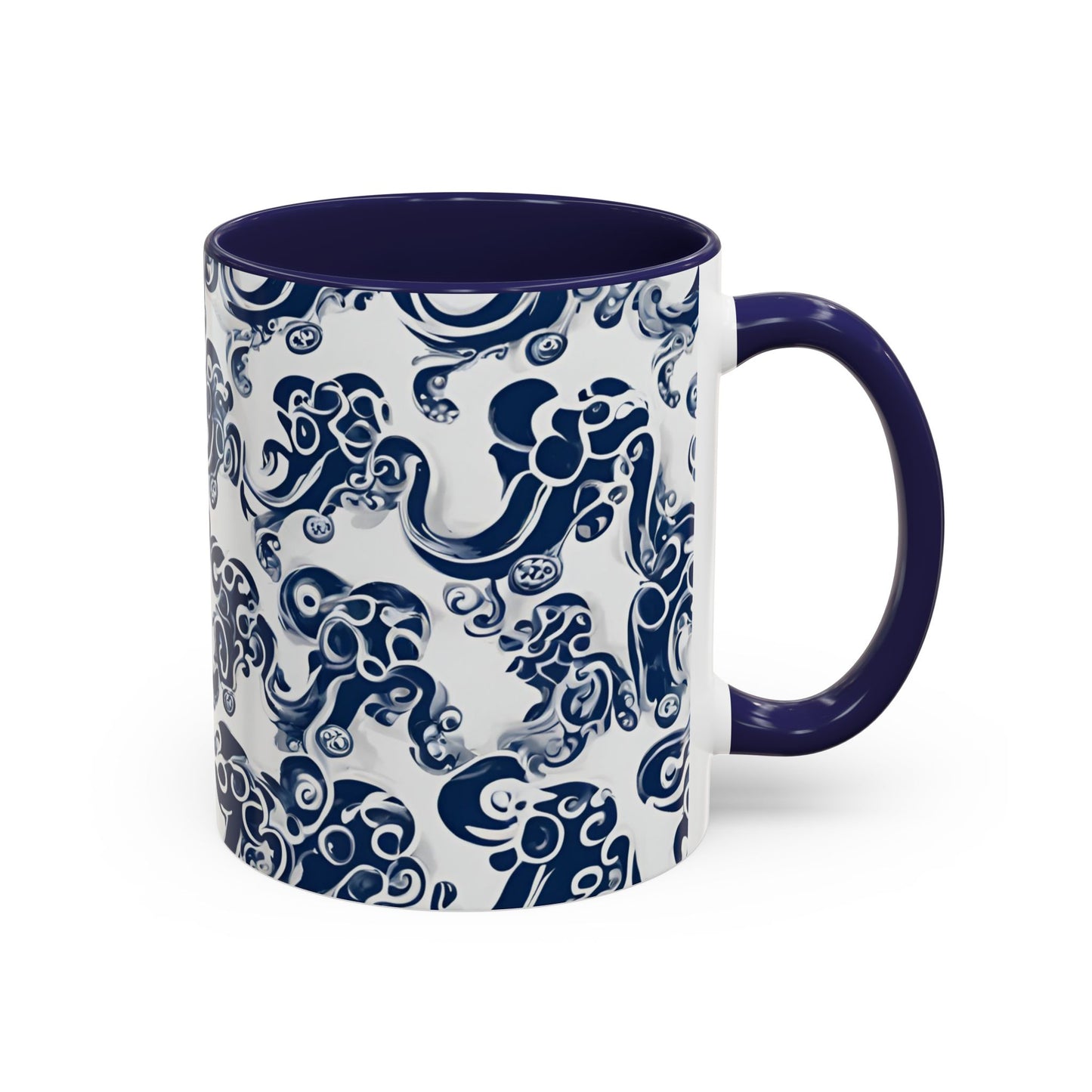 Octopus 2 Accent Coffee Mug (11oz)