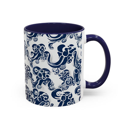 Octopus 2 Accent Coffee Mug (11oz)