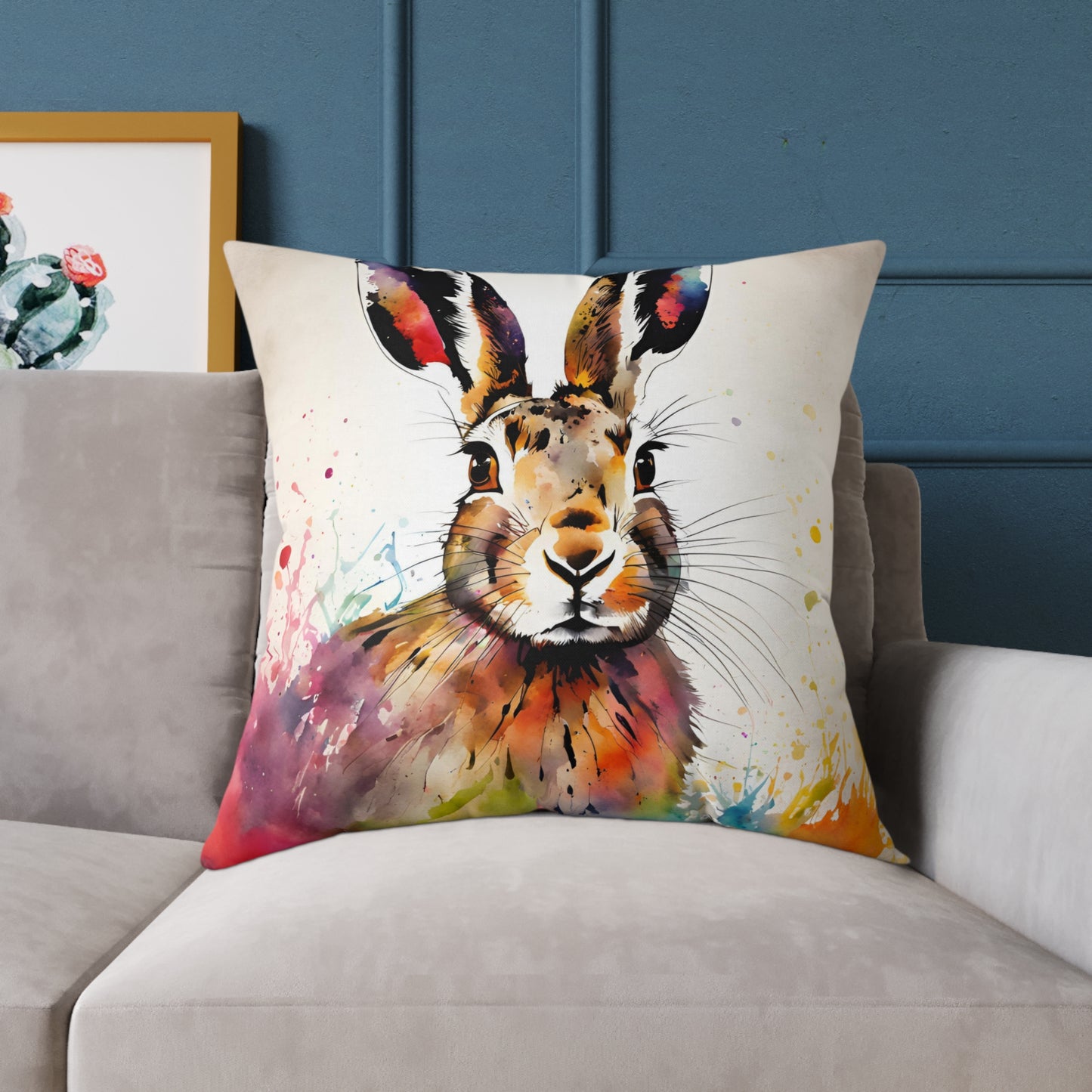 Hare 02 Poly Pillow - Natures Beauty Design