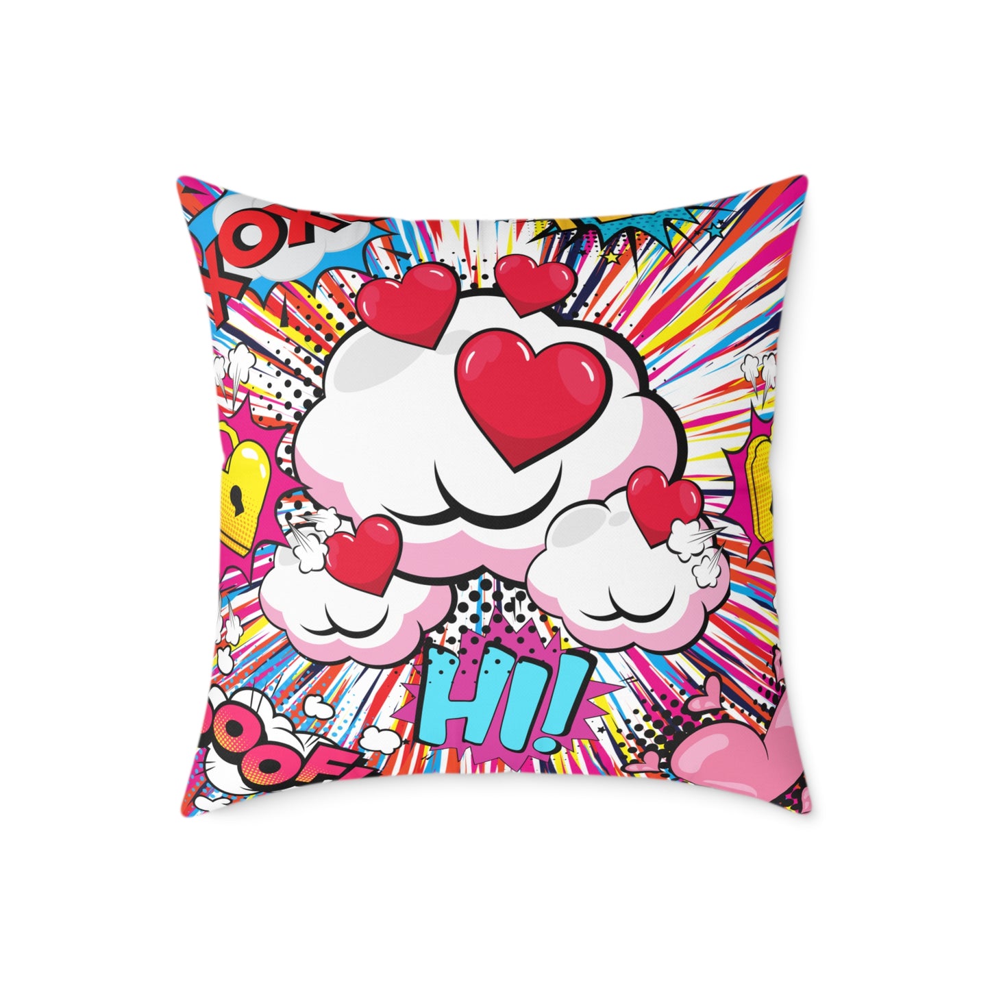 Hi! Pop Art Poly Pillow