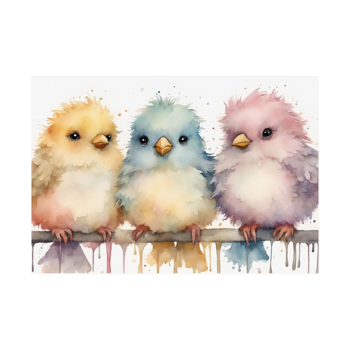 Nursery Birdies 3 Matte Horizontal Posters