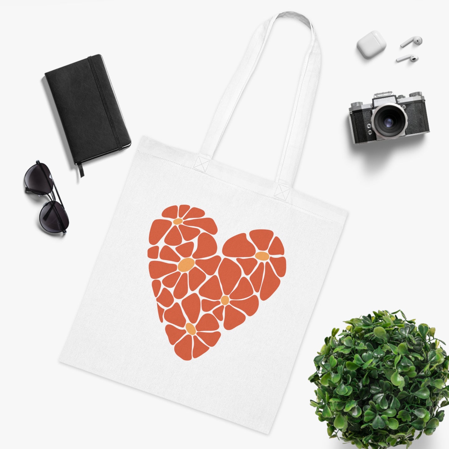 Abstract flowers 19 Cotton Tote