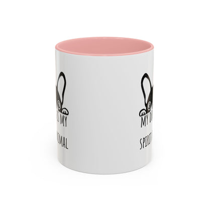 My Dog Is My Spirit Animal Accent Coffee Mug (11oz)