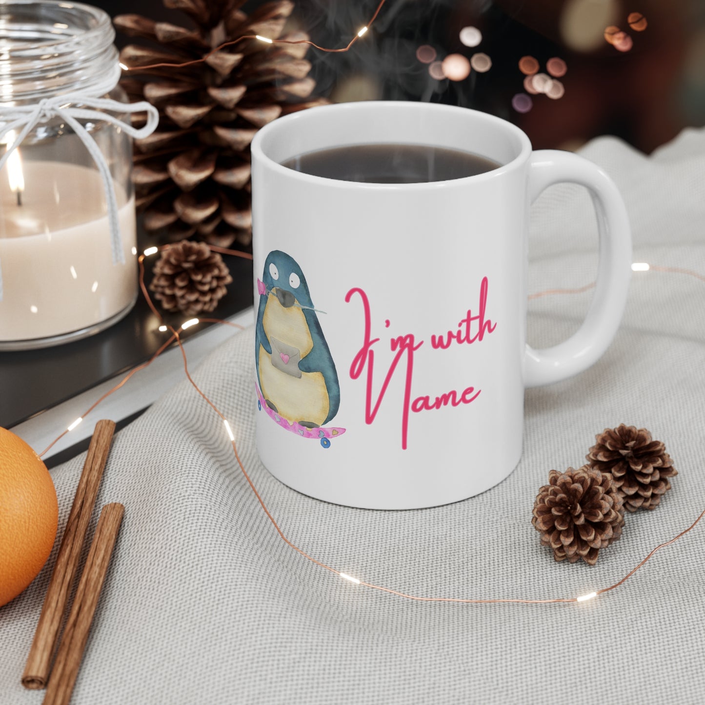 (Personizable) I’m With (Name) Valentines Mug Ceramic 11oz