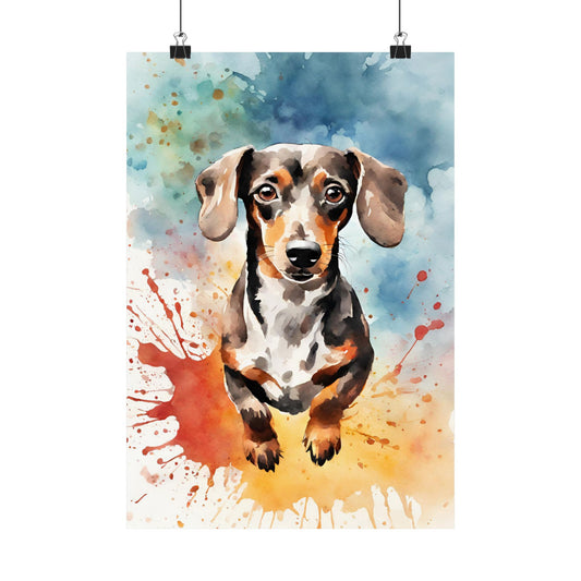 Dogs Dachshund 07 Matte Vertical Poster