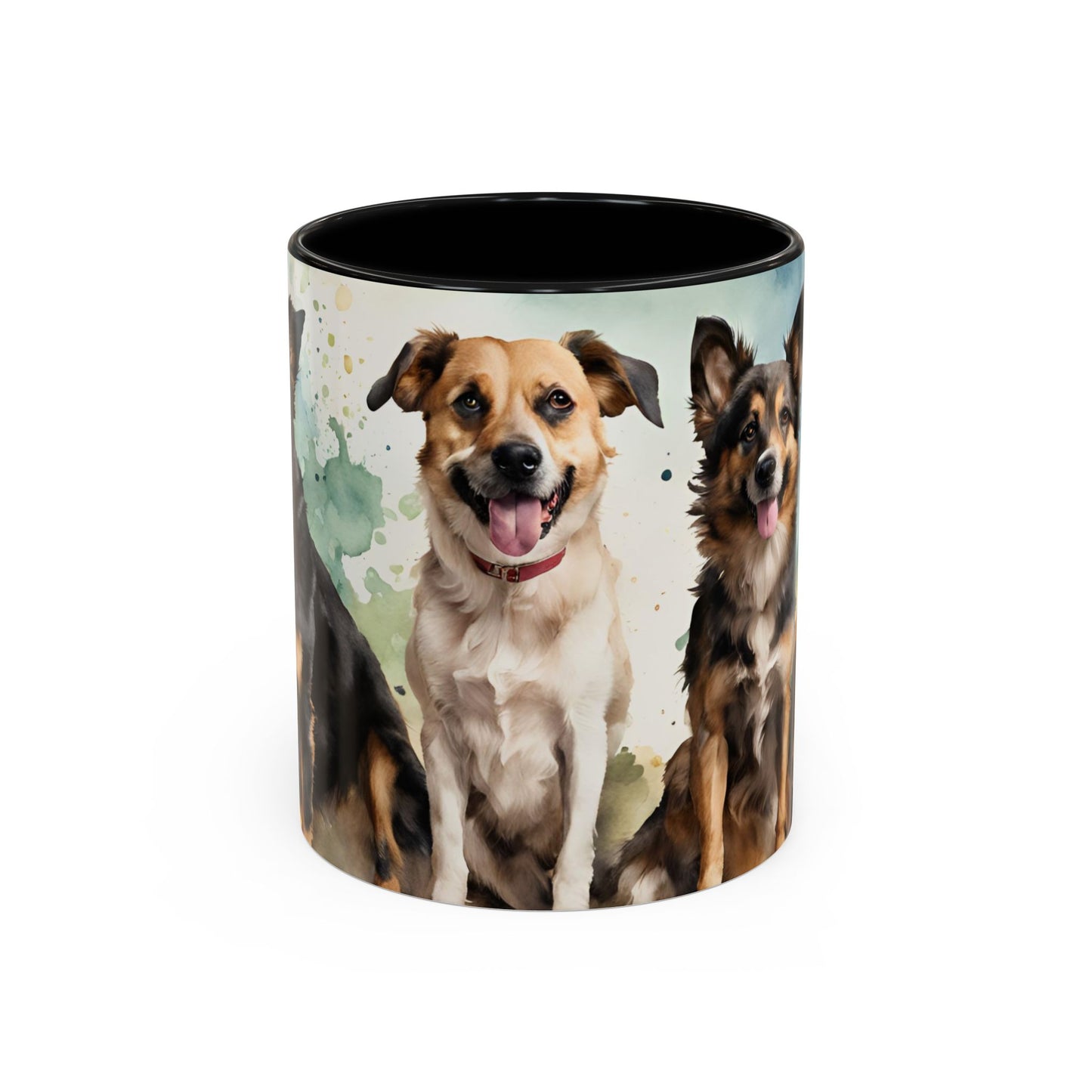 Multicoloured Doggies 6 Accent Mug 11oz