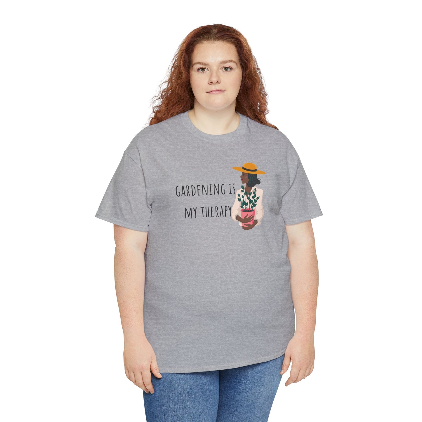 Gardening Is My Therapy Unisex Heavy Cotton Tee