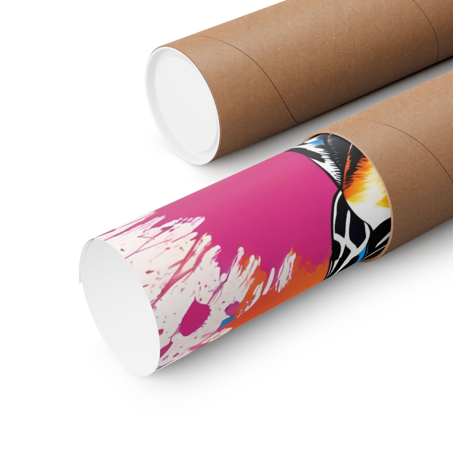 Multicolored Giraffe 08 Matte Vertical Poster