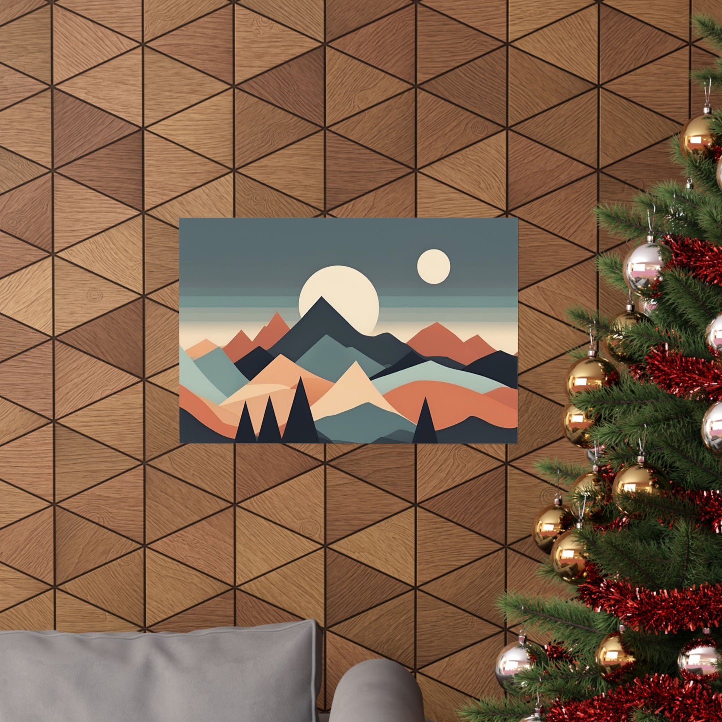 Retro mountains 1 Matte Horizontal Posters