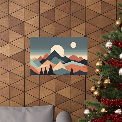 Retro mountains 1 Matte Horizontal Posters
