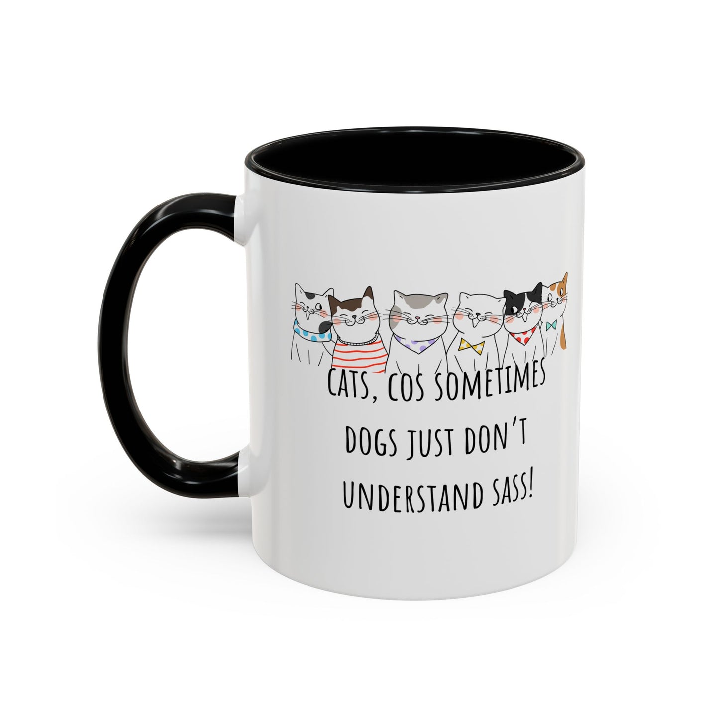 Cats V Dogs Accent Coffee Mug (11oz)