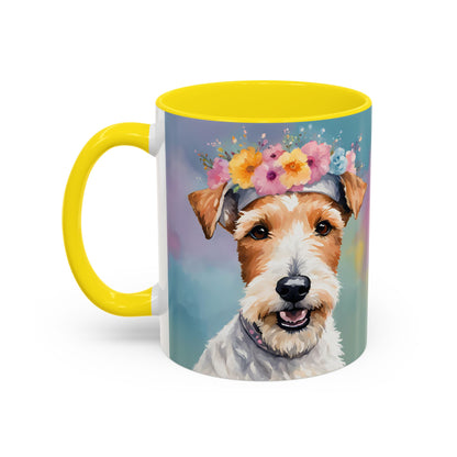 Fox Terrier 02 Accent Coffee Mug - Dog Lover Gift