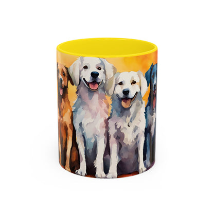 Multicoloured Doggies 7 Accent Mug 11oz