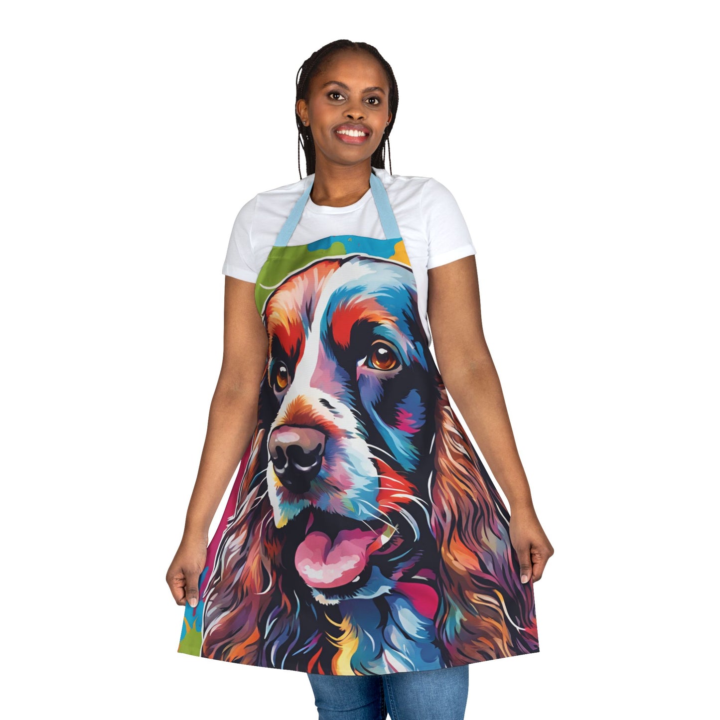 Multicolored Cocker Spaniel Adult Apron (AOP)