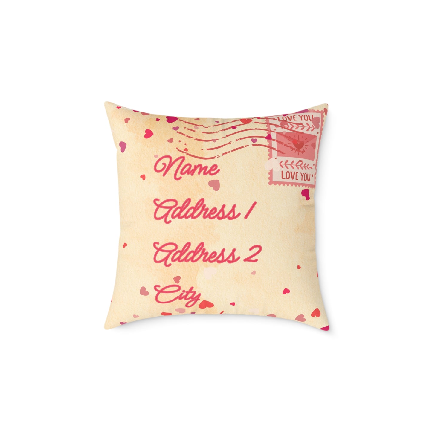 Personalized Valentines Letter Poly Pillow