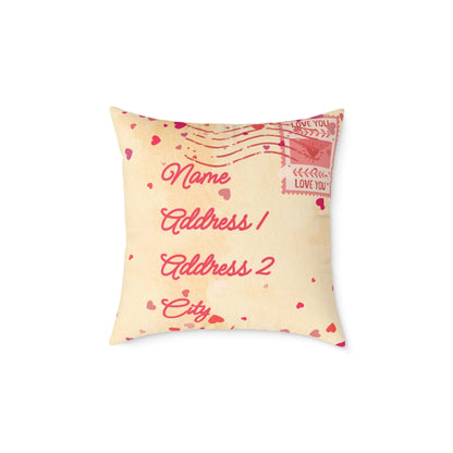 Personalized Valentines Letter Poly Pillow