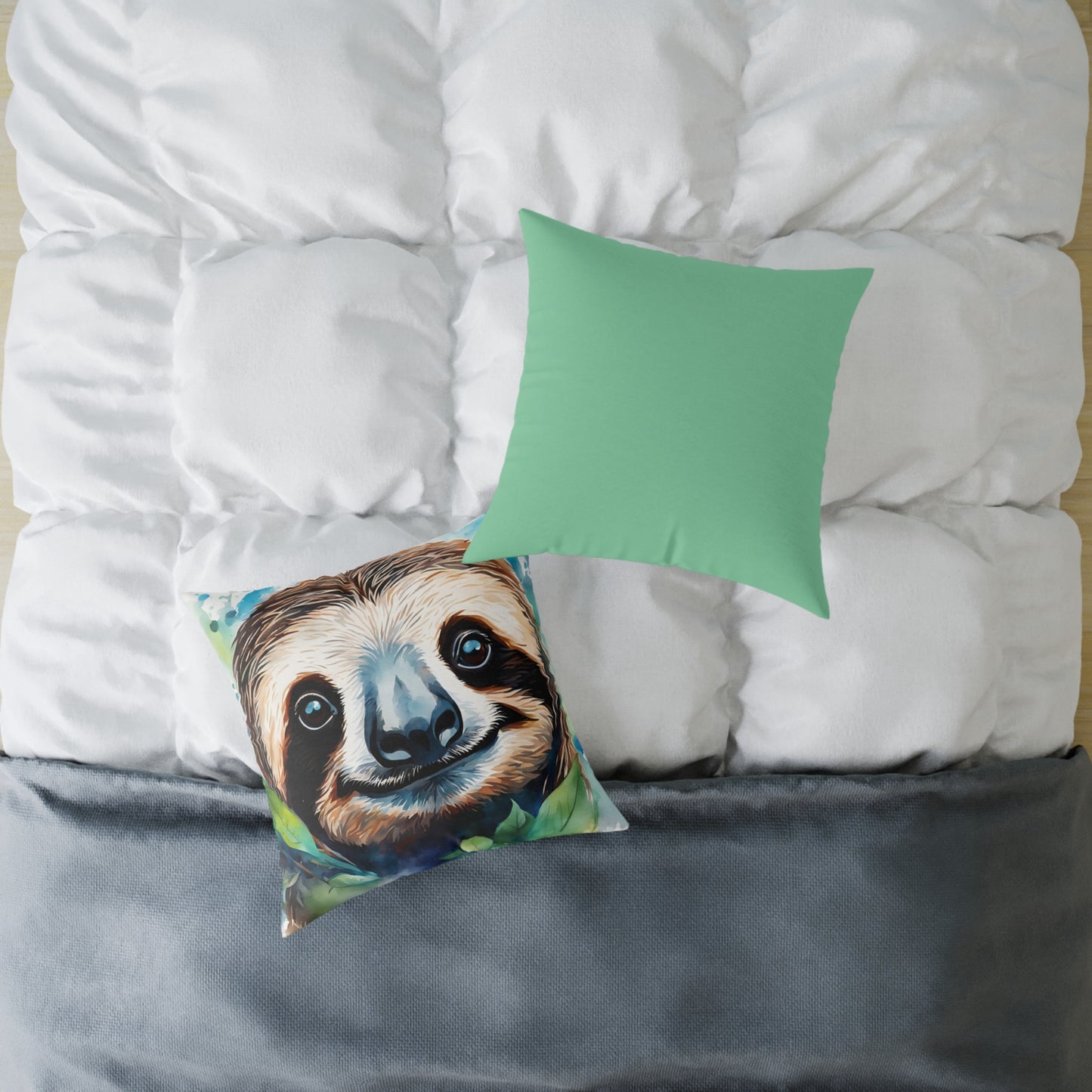 Sloth 01 Poly Pillow - Natures Beauty Design