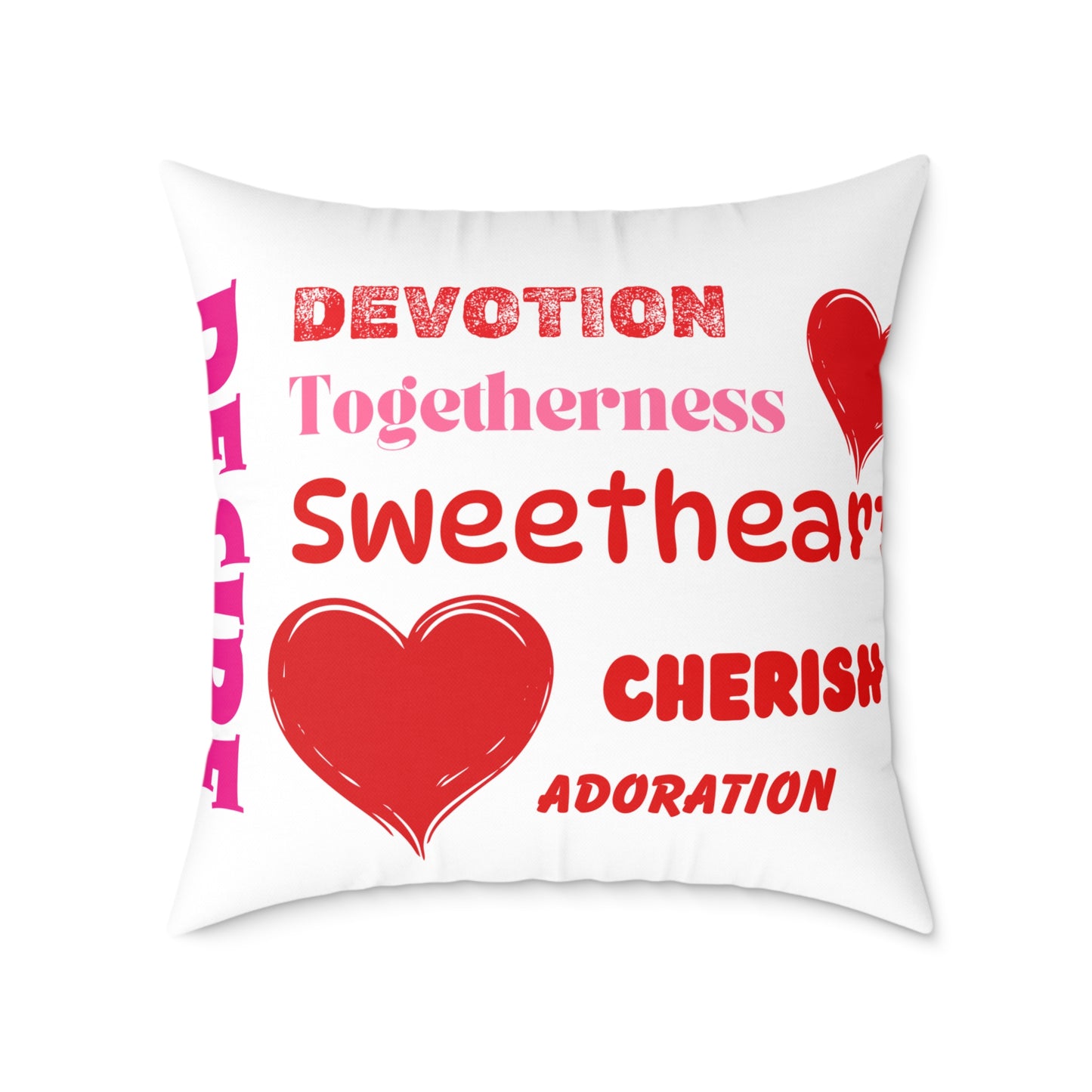 Sweetheart Words Poly Pillow