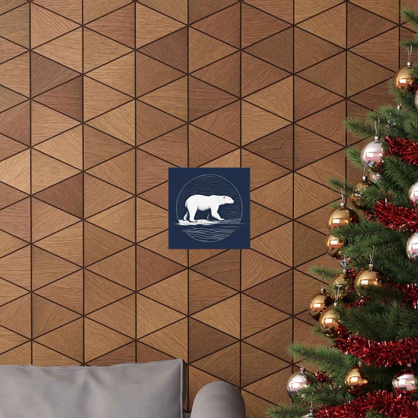 Lone Collection Polar Bear 11 Matte Square Posters