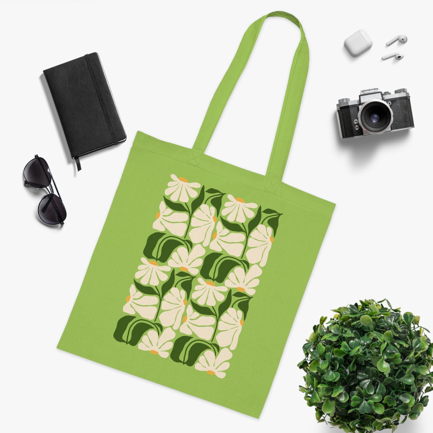 Abstract flowers 02 Cotton Tote