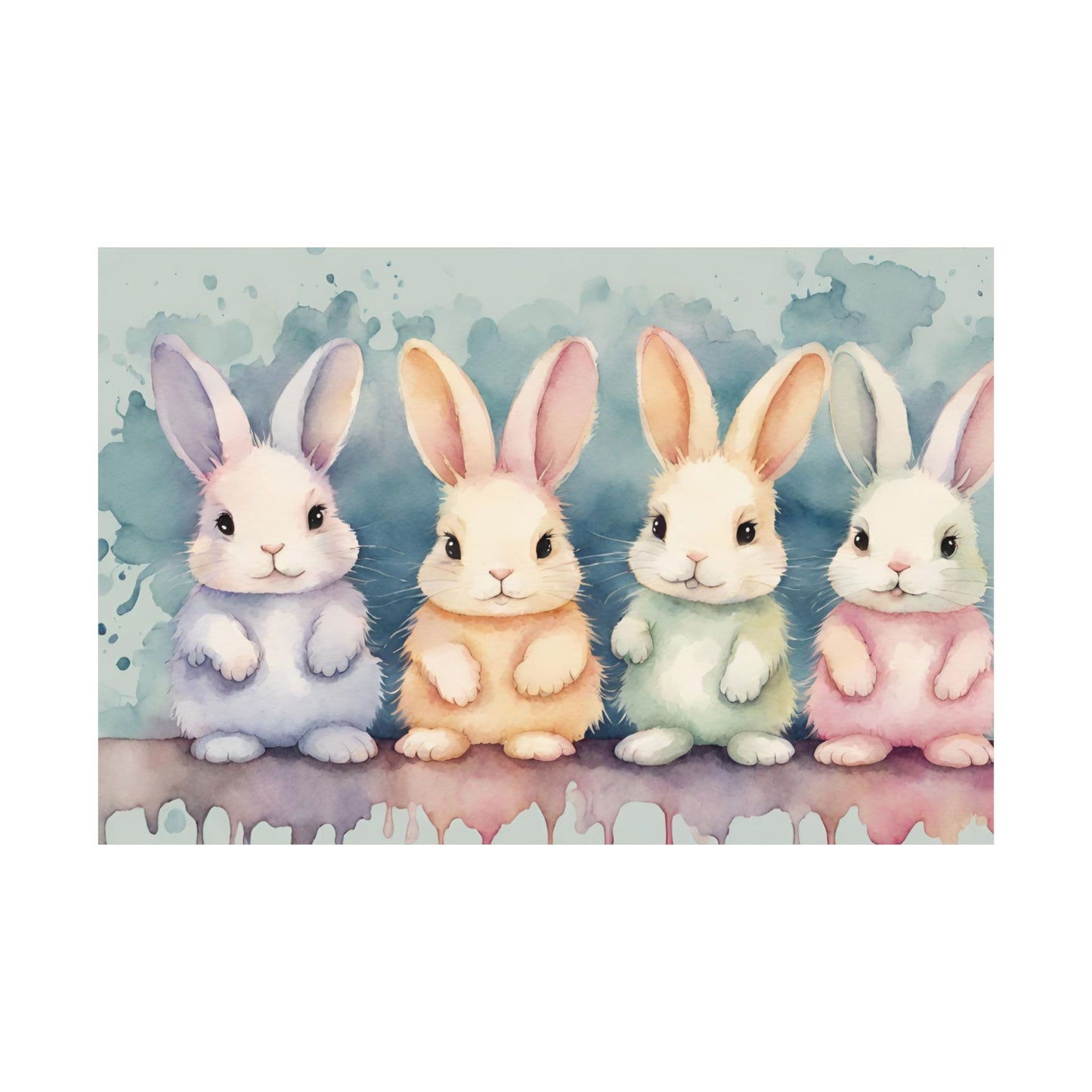 Nursery Bunnies 1 Matte Horizontal Posters
